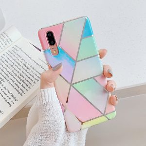 Geometric Marble Patterned Phone Cases